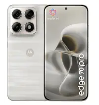 Telefon Mobil Motorola Edge 70 Pro, Procesor Mediatek Dimensity 8500 Extreme, AMOLED 6.78inch, 12GB RAM, 512GB Flash, Camera Tripla 50 + 50 + 50 MP, Wi-Fi, 5G, Dual Sim, Android (Alb)