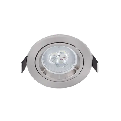 Spot Led Rotund Metal 6w Gu10 6400k Satin Nichel