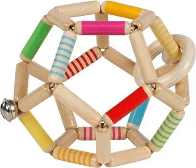 Zrănitoare elastic pentru bebeluși Goki, minge clopot