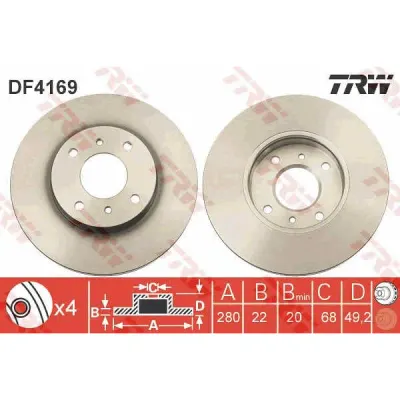 Disc frana TRW DF4169