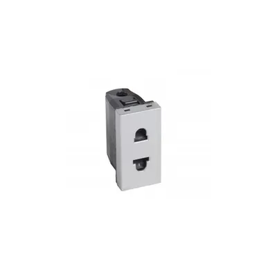Euro-US type 2P cu shutters priza Arteor 15 A 127 V/16 A 250 V - 1 module - alu