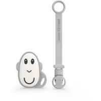 Matchstick Monkey Flat Face Teether & Soother Clip set cadou pentru copii Grey