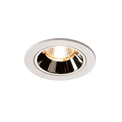 Spot incastrat, NUMINOS S Ceiling lights, white Indoor LED recessed ceiling light white/chrome 2700K 20° gimballed, rotating and pivoting, including leaf springs