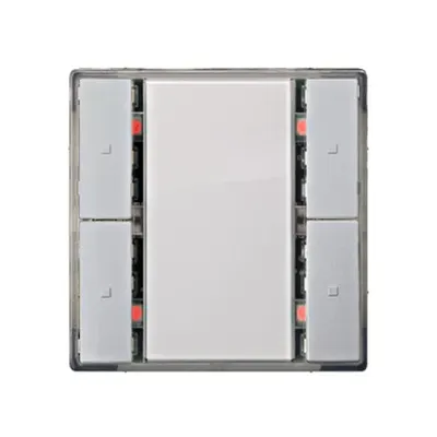 Taster, 2 căi, aluminiu metalic, cu LED