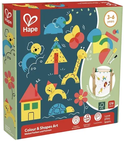 Set creativ Hape International - Culori și forme, 179 de piese