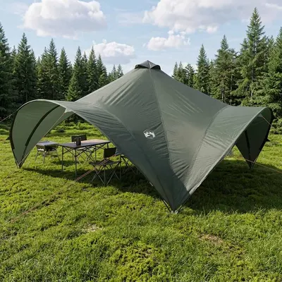 vidaXL Cort pentru Petreceri Verde militar 500 x 500 x 350 cm