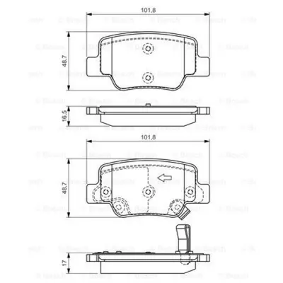 Set placute frana, frana disc BOSCH 0 986 494 404