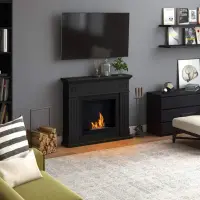 Larsen Deep Black Semineu cu bioetanol FreeFlame