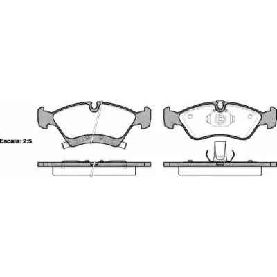 Set placute frana, frana disc REMSA 1214.02