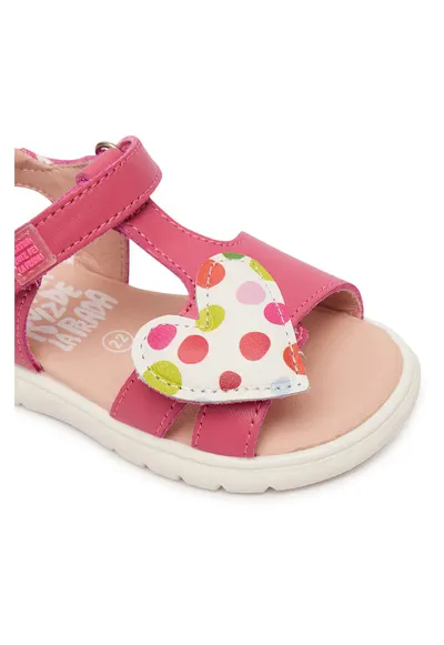Sandale copii - piele naturala - roz - sistem inchidere Velcro