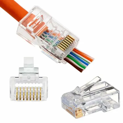 Mufa UTP Cat5E perforata (pass through) / 1376 (100buc)