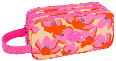 Penar Cool Pack Primus - Flores Rosa, cu 3 fermoare și mâner