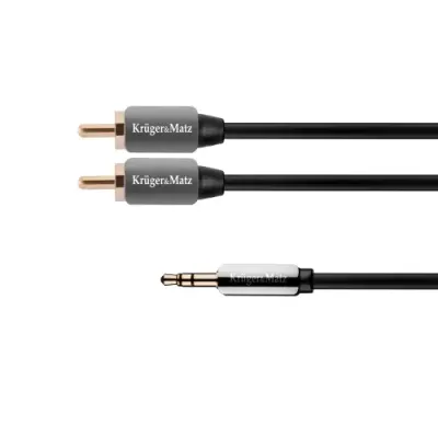 Cablu Kruger&Matz KM0310, Jack - 2 x RCA, 1.8 m