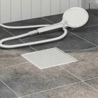 vidaXL 2 în 1 Drenaj pentru duș Argintiu 20 x 20 cm