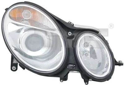 Far dreapta (H7, reglaj electric, cu motoras, fundal argintiu) MERCEDES Clasa E T-MODEL (S211), E (W211)