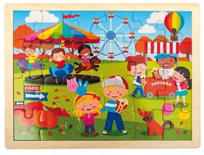 Puzzle din lemn Nowa Szkola - Toamnă, 24 piese