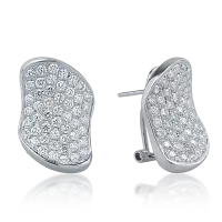 Cercei din aur alb cu diamante de 2.17ct
