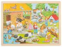 Puzzle din lemn Goki - Gradina zoologica