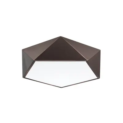 Plafoniera DARIUS Metal & Acrylic Diffuser Coffee Brown Outside Mat Alb Inside LED E27 4x10 Wat 230 Volt IP20 Fara bec
