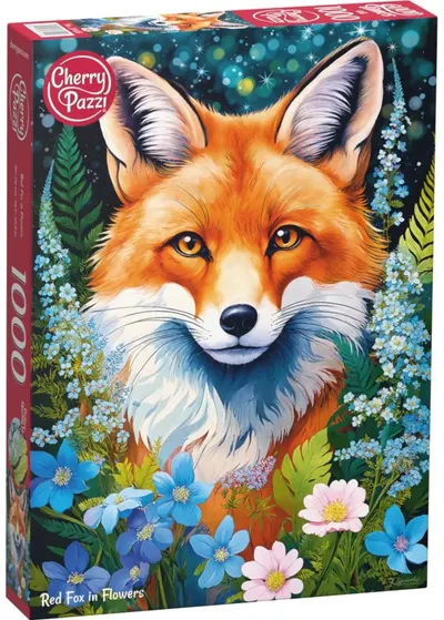 Puzzle Cherry Pazzi din 1000 piese - Vulpea printre flori