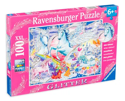 Puzzle Ravensburger din 100 XXL de piese - Unicorni uimitori