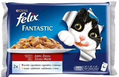 Felix Fantastic Plic Vita/Pui 4 x 100 g