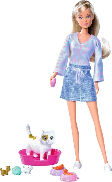Set de joc Simba Steffi Love - Steffy cu pisica si accesorii