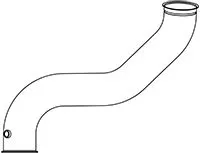 Racord evacuare (lungime:940mm) EURO 5 potrivit SCANIA P I, P,G,R,T, R I DC12.13-DC9.35 03.04