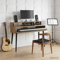 vidaXL Birou de studio Stejar Artizanal 130 x 42,5 x 36 cm