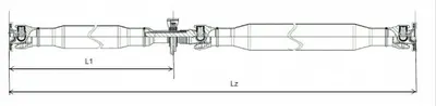 Ax Cardanic (2582 Mm) Mercedes Sprinter 3,5-T (906), Sprinter 3-T (906), Sprinter 4,6-T (906), Sprinter 5-T (906); Vw Crafter 30-35, Crafter 30-50 2.0d-2.5d Dupa 2006