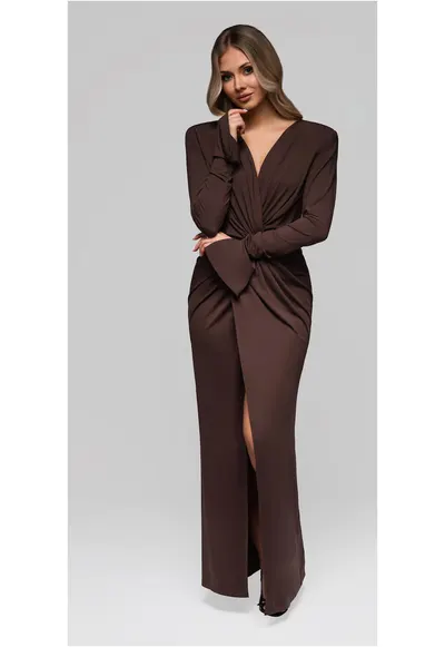 Rochie de seara eleganta maxi LA-OM-DLR185 - Maro