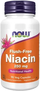 Flush-Free Niacin, 250 mg, 90 capsule vegetale, Now