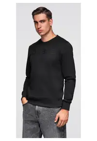 Bluza clasica cu imprimare B1711 - Negru