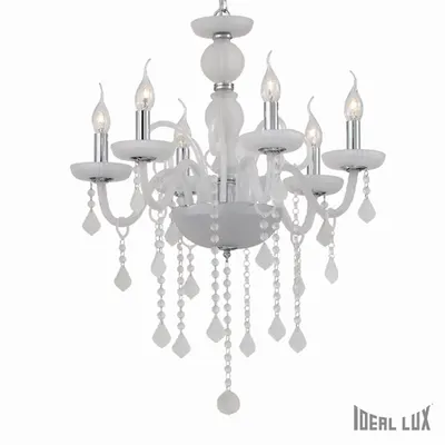 candelabru Giudecca, 6 becuri, dulie E14, D:580 mm, H:700/1350 mm, Satinat