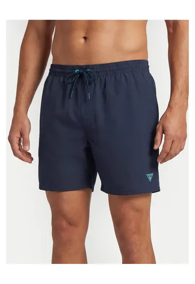 Costum de baie barbati - bleumarin - poliester - set cu captuseala elastan