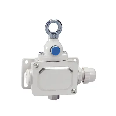 Rope-Pull Lever Limitator de Cursaes For Emergency Stopping, Iso 13850 Compliant, cu Buton Reset, Contacts 1no+1nc. 60n Operating Force