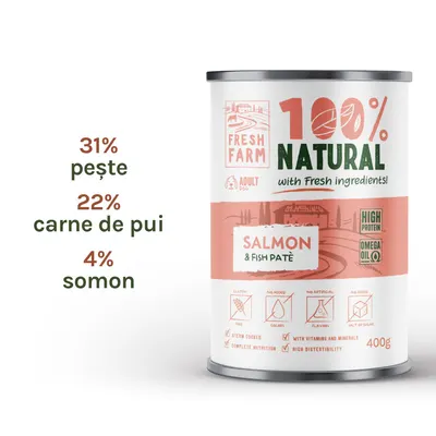 Fresh Farm Smooth pate with salmon & fish 400 gr