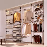 Gossi sistem telescopic pentru ghete, cu bare, aluminiu