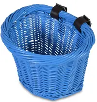 Cos pentru bicicleta copii Moni - AK048, ratan, albastru