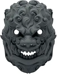 3D Print 3D Morph Lab - Foo lion, mască de purtat, gri
