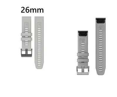Curea ceas smartwatch Garmin QuickFit metalic, 26mm, gri deschis, engross