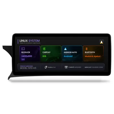 Navigatie Mercedes Benz C-Class W204 (2011-2014), Linux OS OEM, NTG 4.5, CarPlay Android Auto Wireless, MirrorLink, Camera AHD, 12.3 Inch