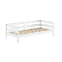 Pat pentru copii alb din lemn de pin cu somieră 90x200 cm Margrit – Vipack