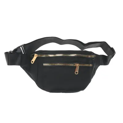 Borseta casual neagra cu design modern si reglabil