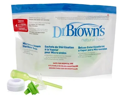 Pungi de sterilizare cu abur pentru microunde Dr. Brown's, 5 bucăți