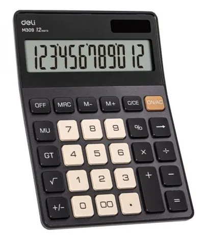 Calculator Deli - EM309, 12 dgt, negru