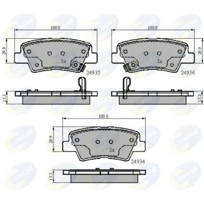 Set placute frana, frana disc COMLINE CBP32023