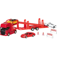 Camion die-cast transportor de masini Scania V8, scara 1 la 60-64, lungime 29 cm