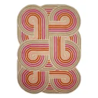 Covor roz țesut manual din lână 160x230 cm Spiral Shaped – Flair Rugs