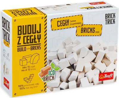 Cărămizi decorative de construcție Trefl Brick Trick - Alb